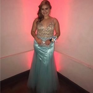 Camille la vie light blue prom dress